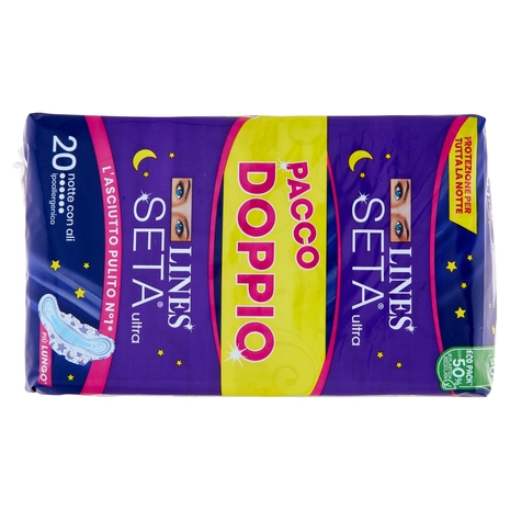 Lines Seta ultra notte con ali 20 pz